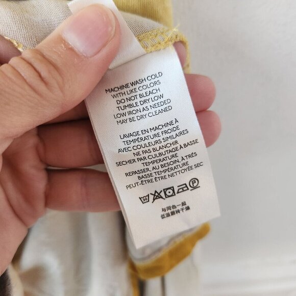 Free People Alyssa Wrap Dress Tie-Dye Yellow Full Length Maxi Women's L - Picture 10 of 11